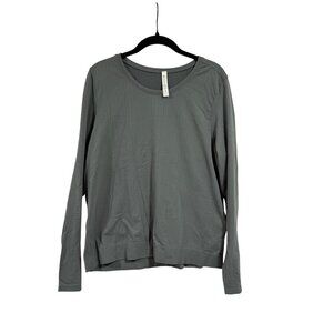 Athleta In Motion Long Sleeve Seamless Top Gray Size XL